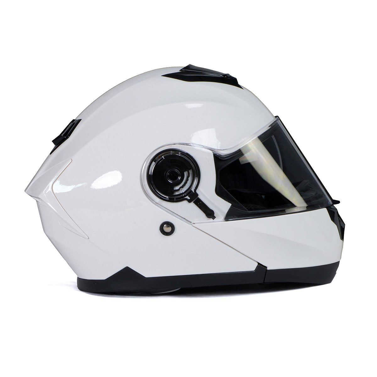 Milwaukee Helmets MPH9816DOT Breeze White Advanced Motorcycle Modular Helmet Biker w/ Drop Down Visor