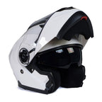 Milwaukee Helmets MPH9816DOT Breeze White Advanced Motorcycle Modular Helmet Biker w/ Drop Down Visor