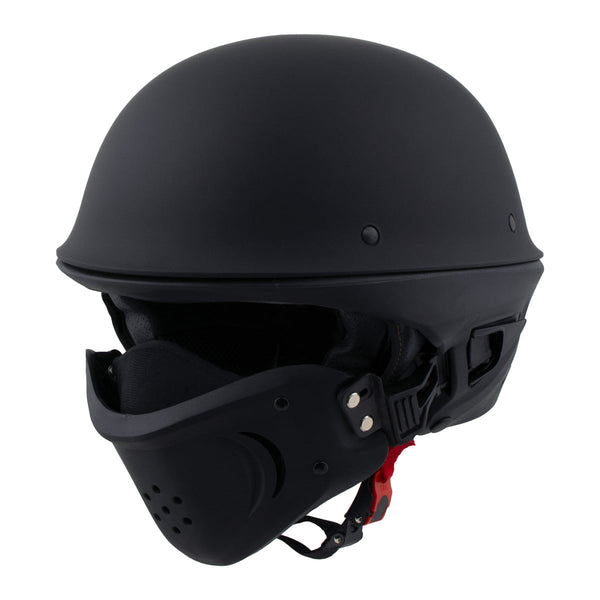 Milwaukee Helmets MPH9830DOT Rascal 3/4 Open Face Flat Black 2 in