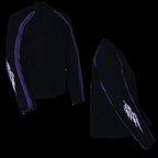 Milwaukee Leather MPL1954 Women's 'Studded Wings' Black and Purple Textile Moto Jacket