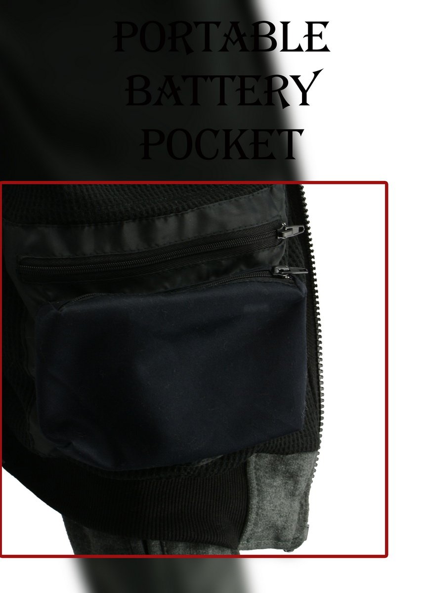 Milwaukee Leather MPL2713SET Women's Grey 'Heated' Zipper Front Hoodie (Battery Pack Included) - Milwaukee Leather Womens Heated Hoodies