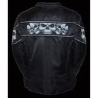 Milwaukee Leather MPL2730 Women's Crossover Textile Scooter Jacket with Reflective Skulls - Milwaukee Performance Textile Jackets