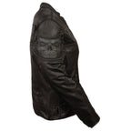 Milwaukee Leather MPL2730 Women's Crossover Textile Scooter Jacket with Reflective Skulls - Milwaukee Performance Textile Jackets