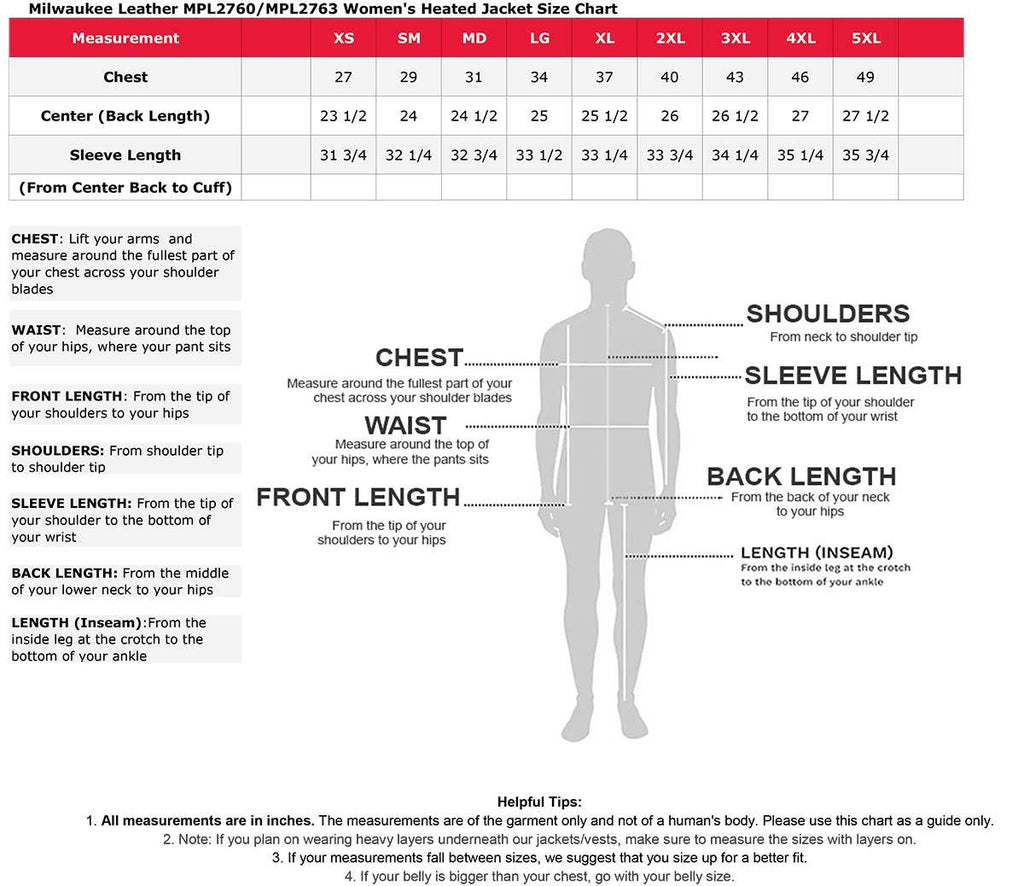 Milwaukee Leather MPL2760SET Women's Black Soft Shell Jacket with Heating Element and Included Battery Pack