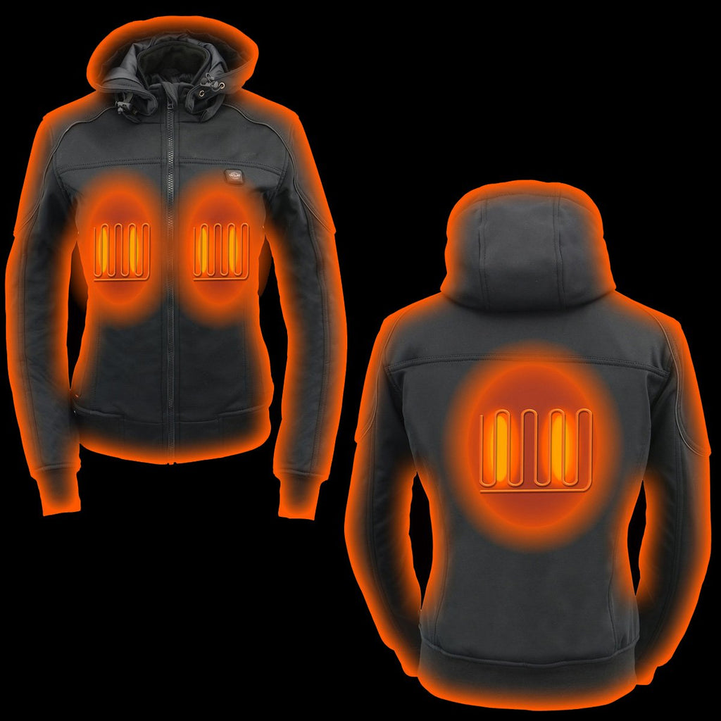 Milwaukee Performance MPL2761SET Women's Black 'Heated' Soft Shell Hooded Heated Jacket (Battery Pack Included)