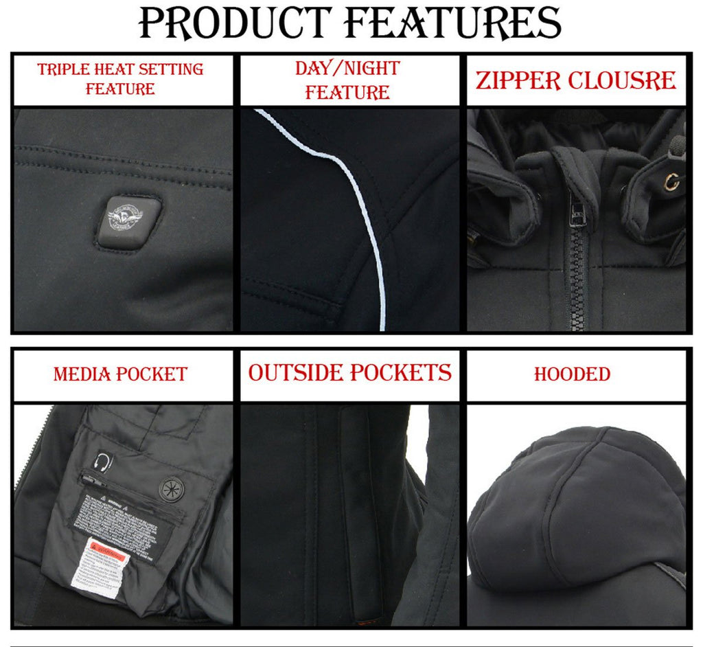 Milwaukee Performance MPL2761SET Women's Black 'Heated' Soft Shell Hooded Heated Jacket (Battery Pack Included)