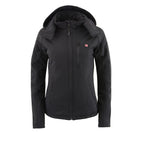 Milwaukee Leather MPL2767SET Women's Black 'Heated' Soft Shell Hooded Jacket (Battery Pack Included)