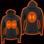 Milwaukee Leather MPL2767SET Women's Black 'Heated' Soft Shell Hooded Jacket (Battery Pack Included)