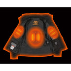 Milwaukee Leather MPL2767SET Women's Black 'Heated' Soft Shell Hooded Jacket (Battery Pack Included)