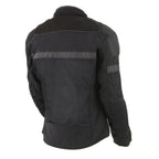 Milwaukee Leather MPL2775 Ladies Black Armored Textile and Mesh Racing Jacket