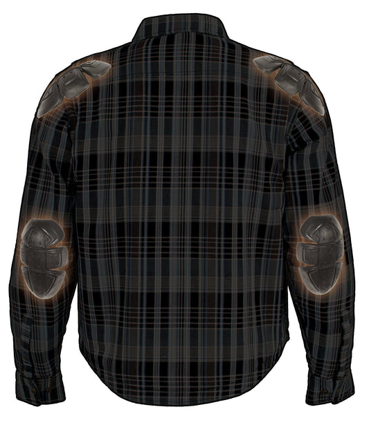 Milwaukee Performance MPM1626 Men's Armored Flannel Biker Shirt with Aramid® by DuPont™ Fibers