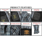 Milwaukee Performance MPM1626 Men's Armored Flannel Biker Shirt with Aramid® by DuPont™ Fibers