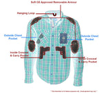 Milwaukee Performance MPM1632 Men's Armored Checkered Flannel Biker Shirt with Aramid® by DuPont™ Fibers