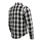 Milwaukee Leather MPM1633 Men's Armored Checkered Flannel Biker Shirt with Aramid® by DuPont™ Fibers