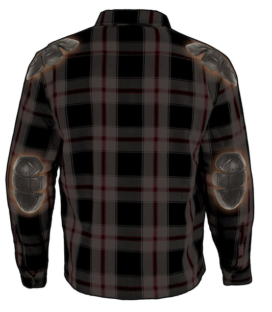 Milwaukee Performance MPM1635 Men's Armored Biker Flannel Biker Shirt with Aramid® by DuPont™ Fibers