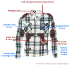Milwaukee Performance MPM1635 Men's Armored Biker Flannel Biker Shirt with Aramid® by DuPont™ Fibers