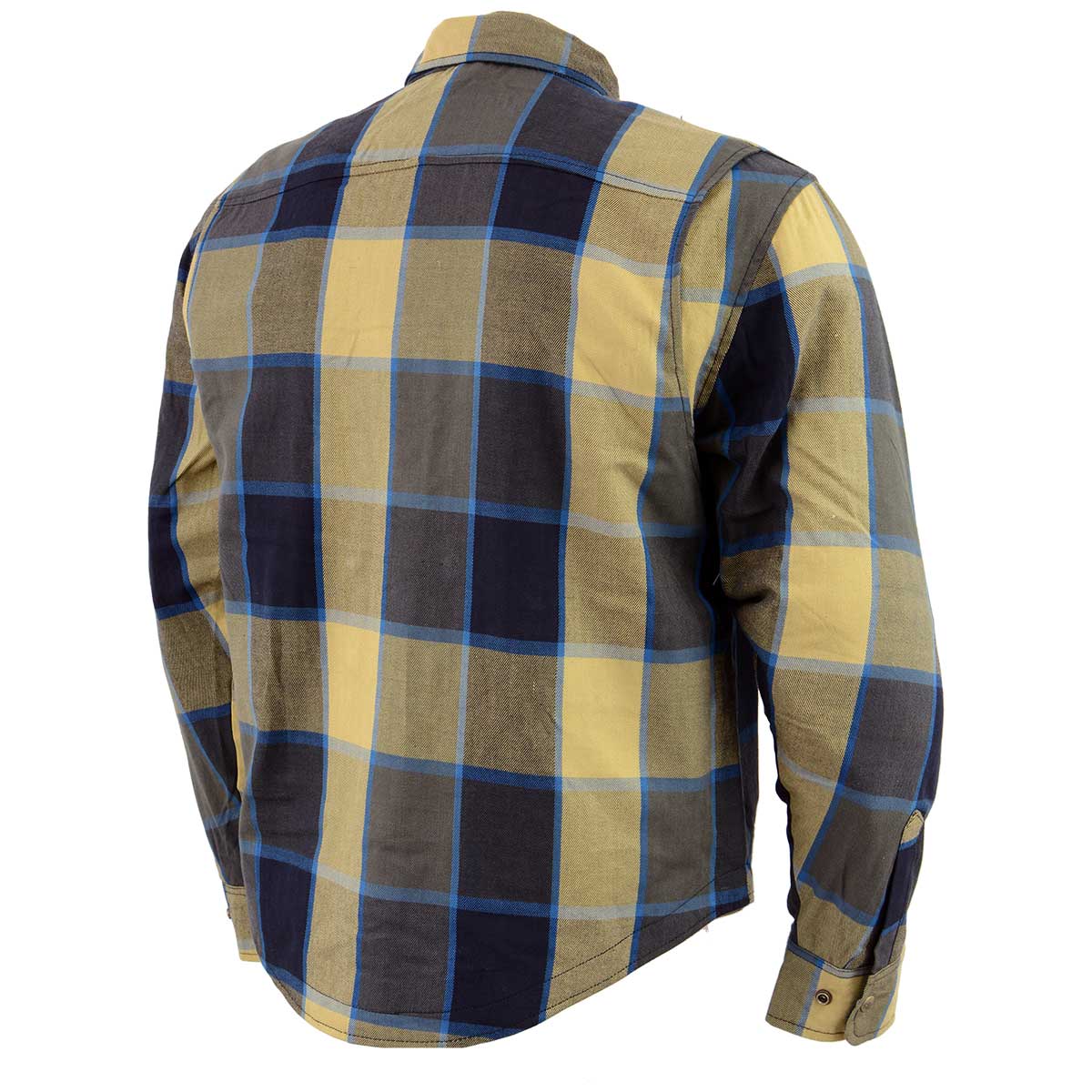 Milwaukee Leather MPM1639 Men's Plaid Flannel Biker Shirt with CE Appr ...