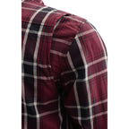Milwaukee Performance MPM1640 Men’s Maroon, Black and White Armored Long Sleeve Flannel Shirt with Kevlar