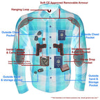 Milwaukee Performance MPM1641 Men's Orange, Red and Black Armored Long Sleeve Flannel Shirt with Kevlar