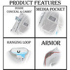 Milwaukee Performance MPM1643 Men's Brown, Black and White Armored Long Sleeve Flannel Shirt with Kevlar