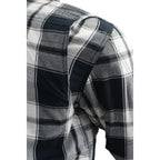 Milwaukee Performance MPM1644 Men's Black and White Armored Long Sleeve Flannel Shirt with Kevlar