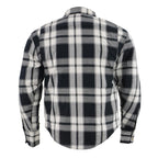 Milwaukee Performance MPM1644 Men's Black and White Armored Long Sleeve Flannel Shirt with Kevlar