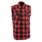 Milwaukee Performance MPM1649 Men's Black and Red Sleeveless Shirt - Milwaukee Performance Mens Armored Shirts