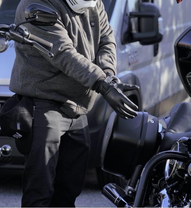 Milwaukee Leather MPM1713SET Men's Grey 'Heated' Zipper Front Hoodie (Battery Pack Included)