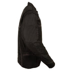 Milwaukee Leather MPM1740 Men's Black Vented Textile Jacket with Reflective Stripes and Gun Pocket - Milwaukee Leather Mens Textile Jackets