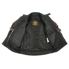 Milwaukee Leather MPM1751 Men's 'Burnt Orange' Leather and Textile Armored Jacket