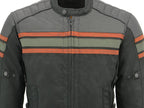 Milwaukee Leather MPM1751 Men's 'Burnt Orange' Leather and Textile Armored Jacket