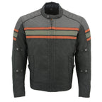 Milwaukee Leather MPM1751 Men's 'Burnt Orange' Leather and Textile Armored Jacket