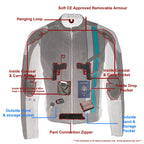 Milwaukee Leather MPM1752 Men's Black and Grey Mesh Armored Racing Jacket