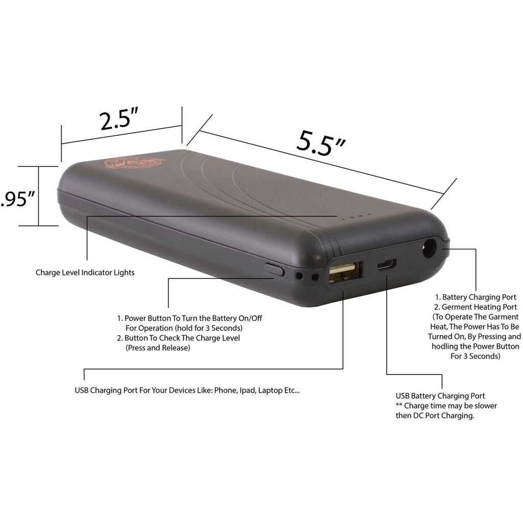 Milwaukee Leather MPM1773SET Men's High Viz Neon Green Textile Jacket with Heating Elements (Included Battery Pack)