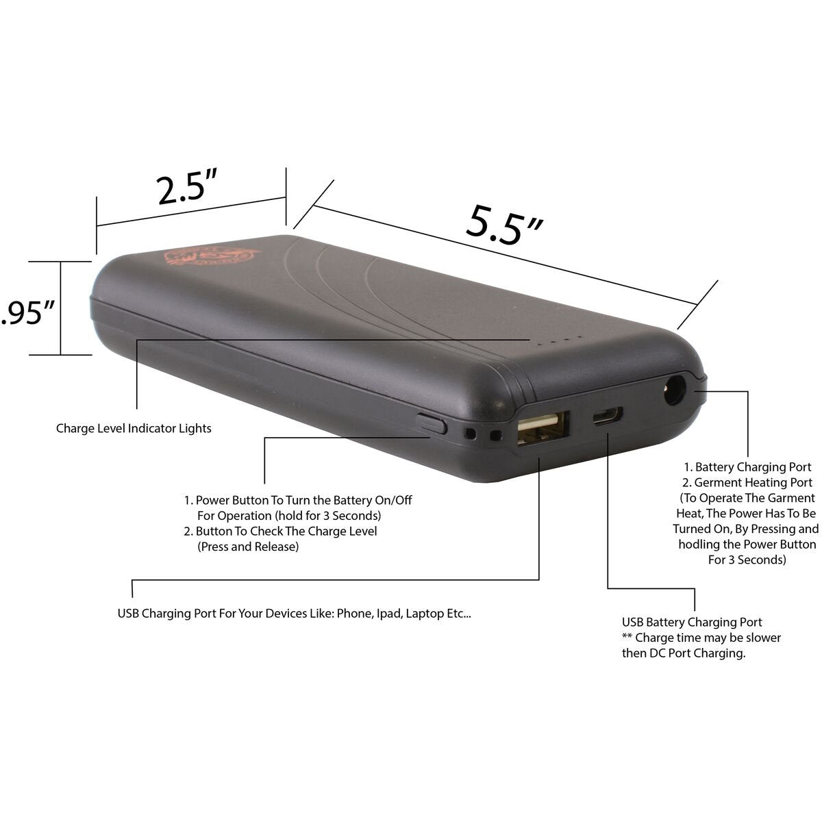 Milwaukee Leather MPM1773SET Men's High Viz Neon Green Textile Jacket with Heating Elements (Included Battery Pack)