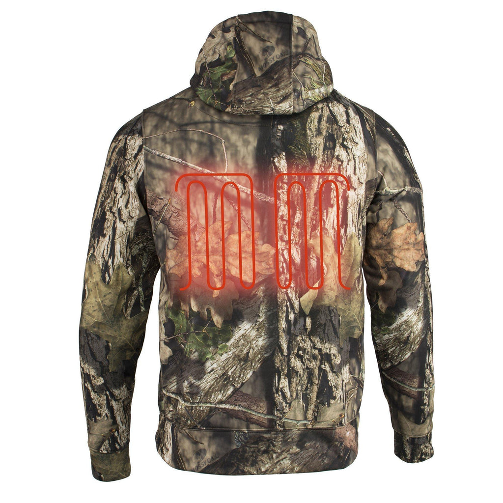 Milwaukee Leather MPM1776SET Men's Mossy Oak Camo 'Heated' Zipper Hoodie (Battery Pack Included) - Milwaukee Leather Mens Heated Hoodies