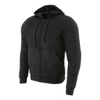 Milwaukee Leather MPM1788 Men's Black CE Approved Armored Riding Hoodie Sweater w/ Aramid by DuPont Fibers