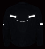 Milwaukee Leather MPM1792 Black Men's Armored Textile Jacket with Dual Gun Pockets - Milwaukee Leather Mens Textile Jackets