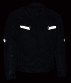 Milwaukee Leather MPM1792 Black Men's Armored Textile Jacket with Dual Gun Pockets - Milwaukee Leather Mens Textile Jackets