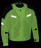 Milwaukee Leather MPM1792 Men's High Vis Armored Textile Jacket with Dual Gun Pockets - Milwaukee Leather Mens Textile Jackets