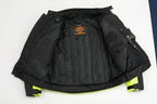 Milwaukee Leather MPM1794 Men's High Vis Black and Green Armored Mesh Racer Jacket - Milwaukee Leather Mens Textile Jackets