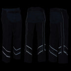 Milwaukee Leather MPM5706 Men's Black Vented Textile Chaps with Leather Trim