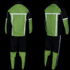 Milwaukee Leather MPM9510 Men's Black and Neon Green Motorcycle Water Resistant Rain Suit w/ Hi-Vis Reflective Tape