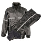Milwaukee Performance MPM9510 Men's Black Water-Resistant Rain Suit with Hi Vis Reflective Tape - Milwaukee Performance Men's Rainsuits