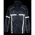 Milwaukee Performance MPM9510 Men's Black Water-Resistant Rain Suit with Hi Vis Reflective Tape - Milwaukee Performance Men's Rainsuits