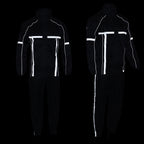 Milwaukee Leather MPM9510 Men's Black Water-Resistant Motorcycle Rain Suit with Hi Vis Reflective Tape