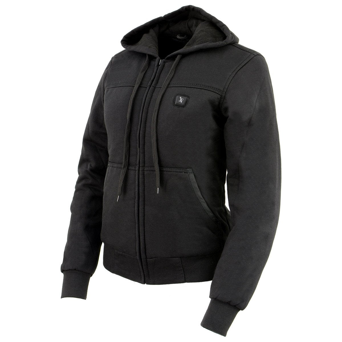 NexGen NXL2713SET Ladies 'Fiery' ‘Heated’ Black Hoodie (Rechargeable Battery Pack Included)