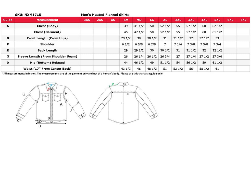 Nexgen Heat NXM1715SET Men's Scorcher Grey Heated Cotton Denim Jacket Shirt for Outdoor Activities w/ Battery Pack