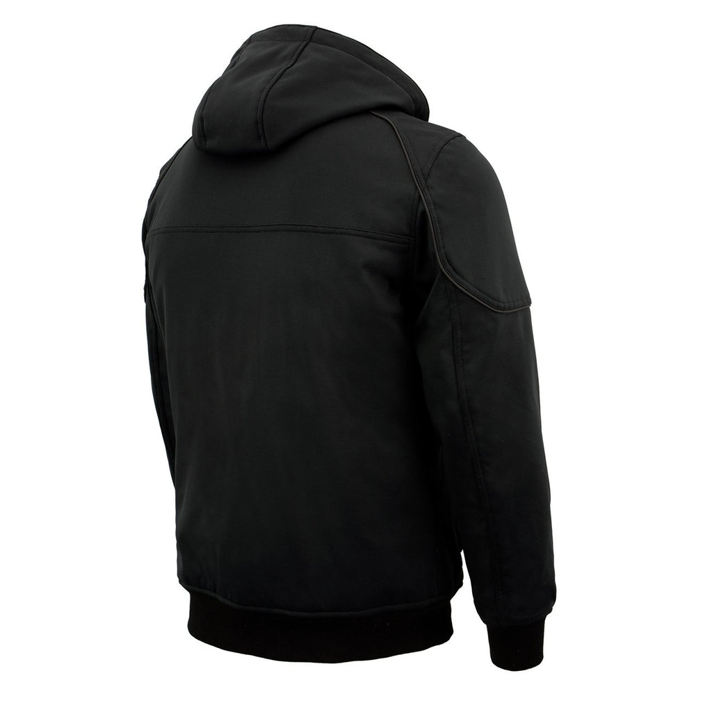 Nexgen Heat Men's Nxm1761set-'Igniter' Black 'Heated' Soft Shell Hooded Jacket (Rechargeable Battery Pack Included)