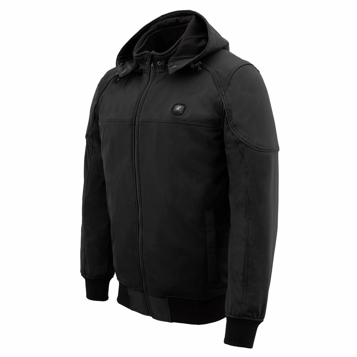 Nexgen Heat Men's Nxm1761set-'Igniter' Black 'Heated' Soft Shell Hooded Jacket (Rechargeable Battery Pack Included)